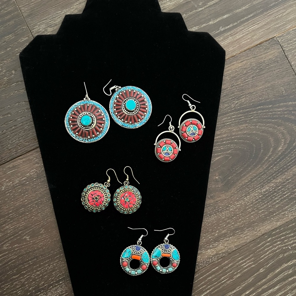 Earrings, never used. $10 each pair